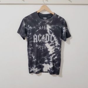AC/DC Tee Black Tie Dye Size Small